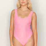 Corinne One Piece - Pink Hibiscus
