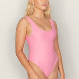 Corinne One Piece - Pink Hibiscus