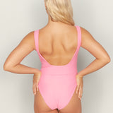Corinne One Piece - Pink Hibiscus
