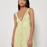 Lilah Dress - Lime Wildflower