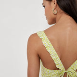 Lilah Dress - Lime Wildflower
