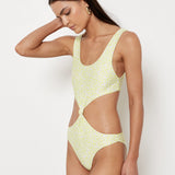 Tulum One Piece - Lime Wildflower - Eco