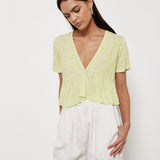 Pansy Top - Lime Wildflower