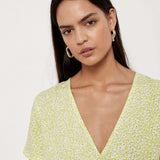 Pansy Top - Lime Wildflower