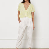 Pansy Top - Lime Wildflower