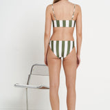Venus Bottom - Olive Bold Stripe - Eco