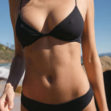 Mira Top - Black Eco Rib