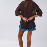 Nola Top - Earth Brown