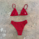 Sezane Bottom - Cherry Lacquer Eco Rib
