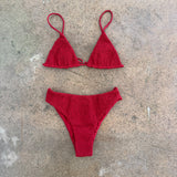 Sezane Bottom - Cherry Lacquer Eco Rib