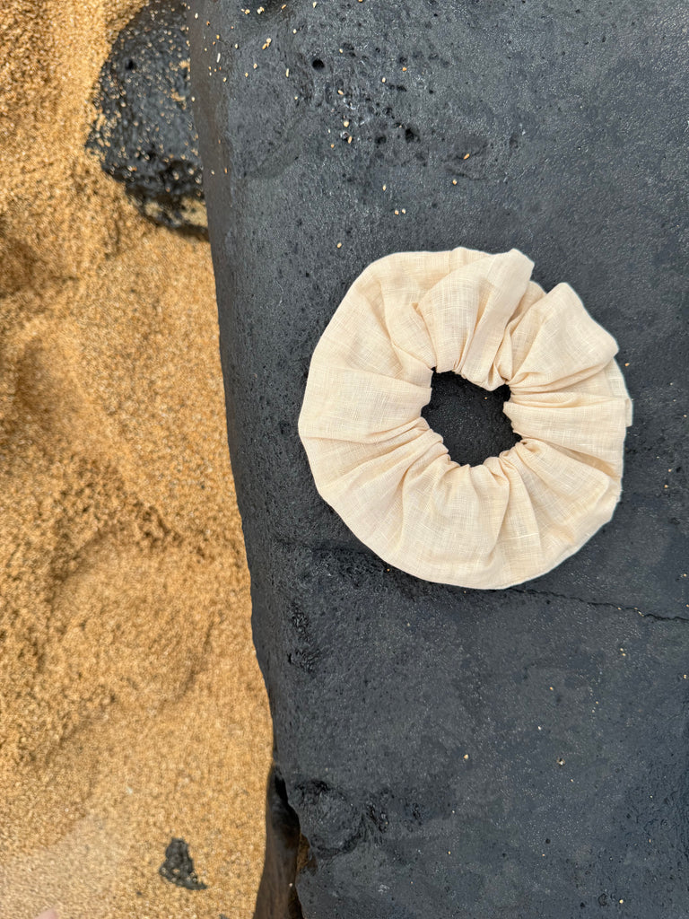 Linen Scrunchie - Ivory
