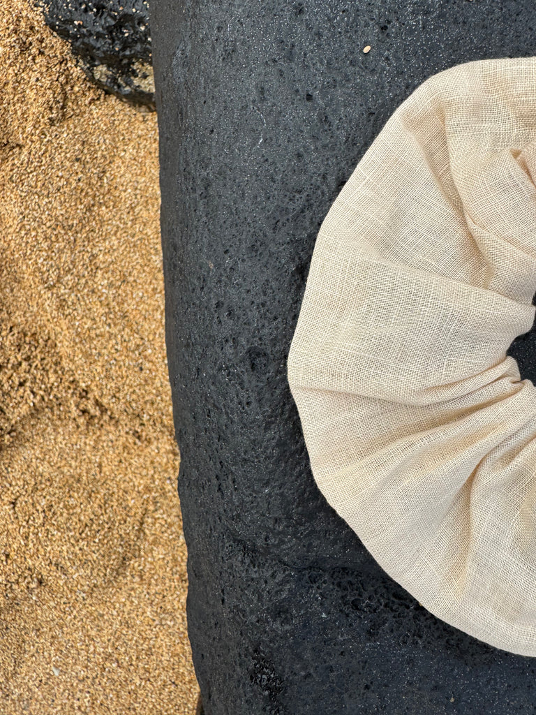 Linen Scrunchie - Ivory