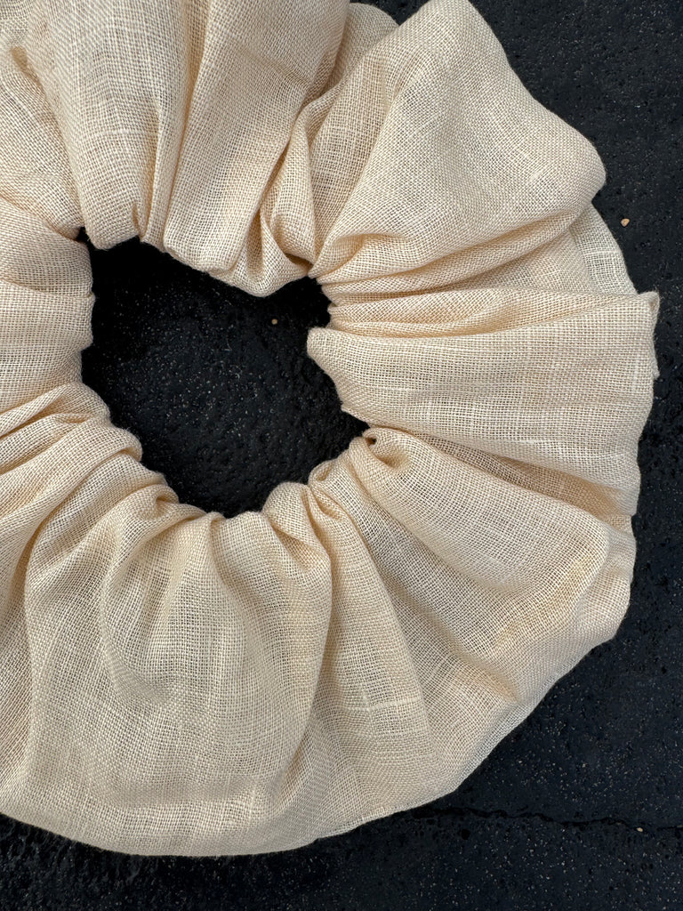 Linen Scrunchie - Ivory