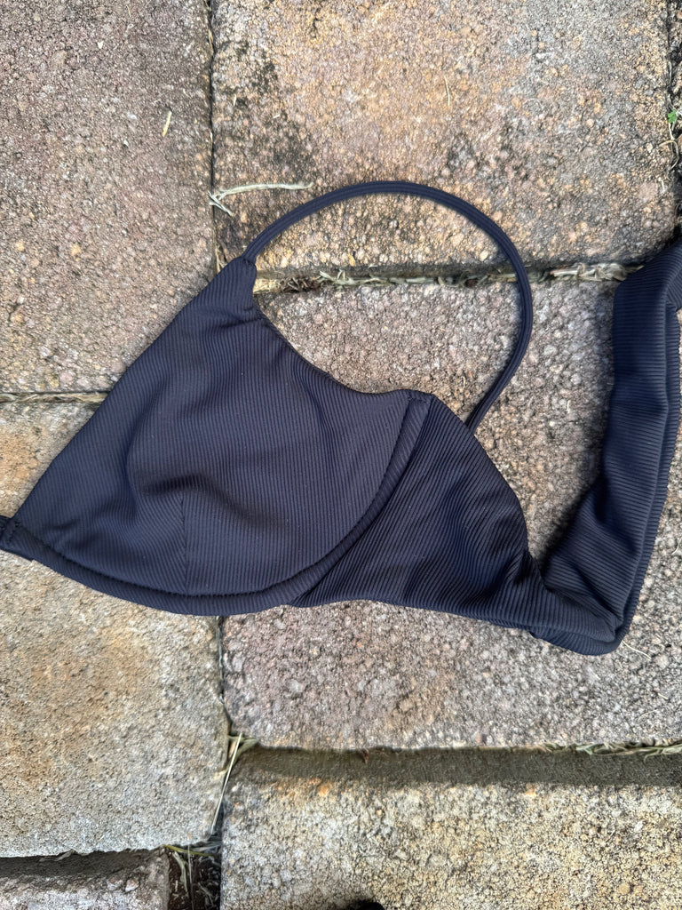 Mira Top - Black Eco Rib
