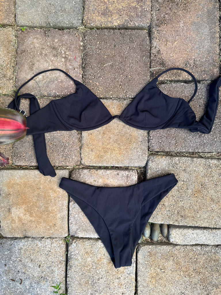 Rue Bottom - Black Eco Rib