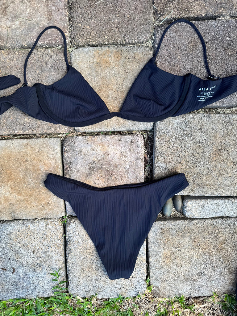 Rue Bottom - Black Eco Rib