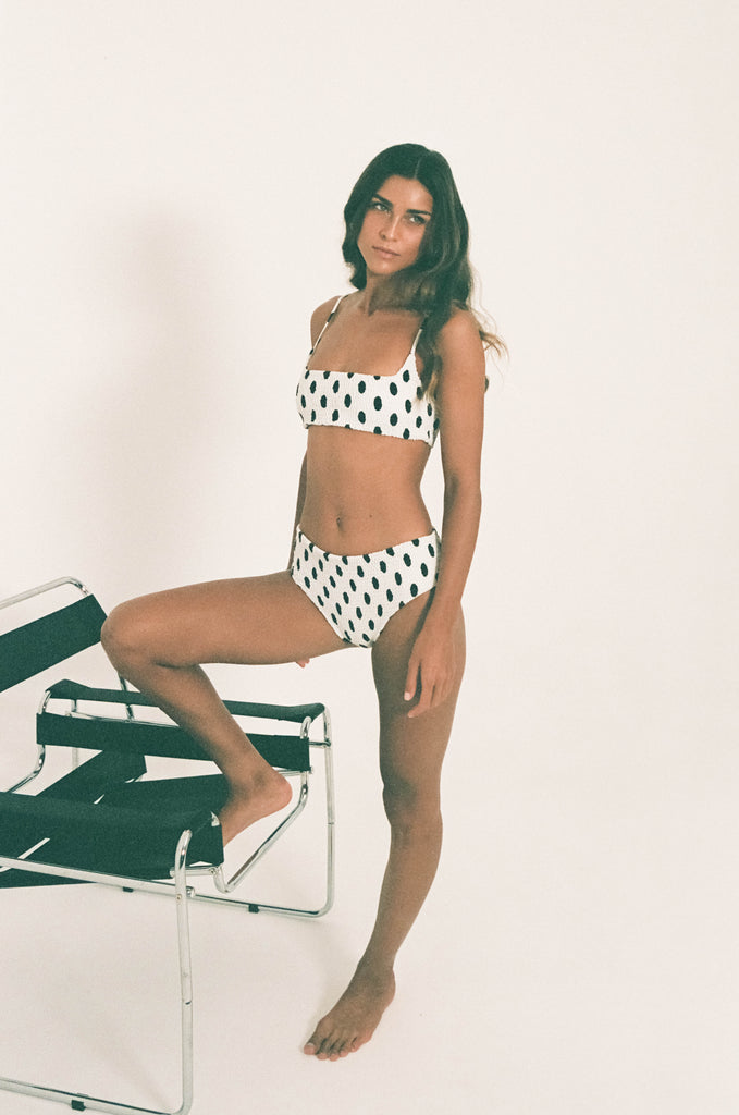 Alice Top - Black Polka
