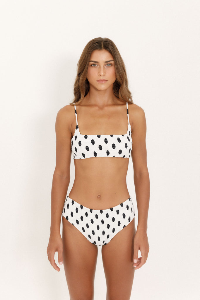 Alice Top - Black Polka