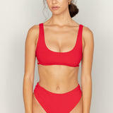 Mary Top - Cherry Eco Rib