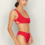 Mary Top - Cherry Eco Rib