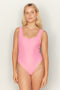 Corinne One Piece - Pink Hibiscus