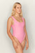 Corinne One Piece - Pink Hibiscus