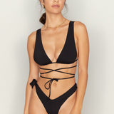 Flora Top - Black Eco Rib