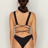 Flora Top - Black Eco Rib