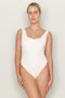 Corinne One Piece - White Eco Rib