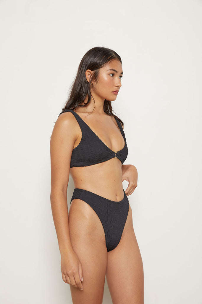 Vica Bottom - Eco Black Rib