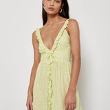 Lilah Dress - Lime Wildflower