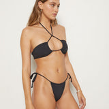 Santorini Top - Eco Black Rib