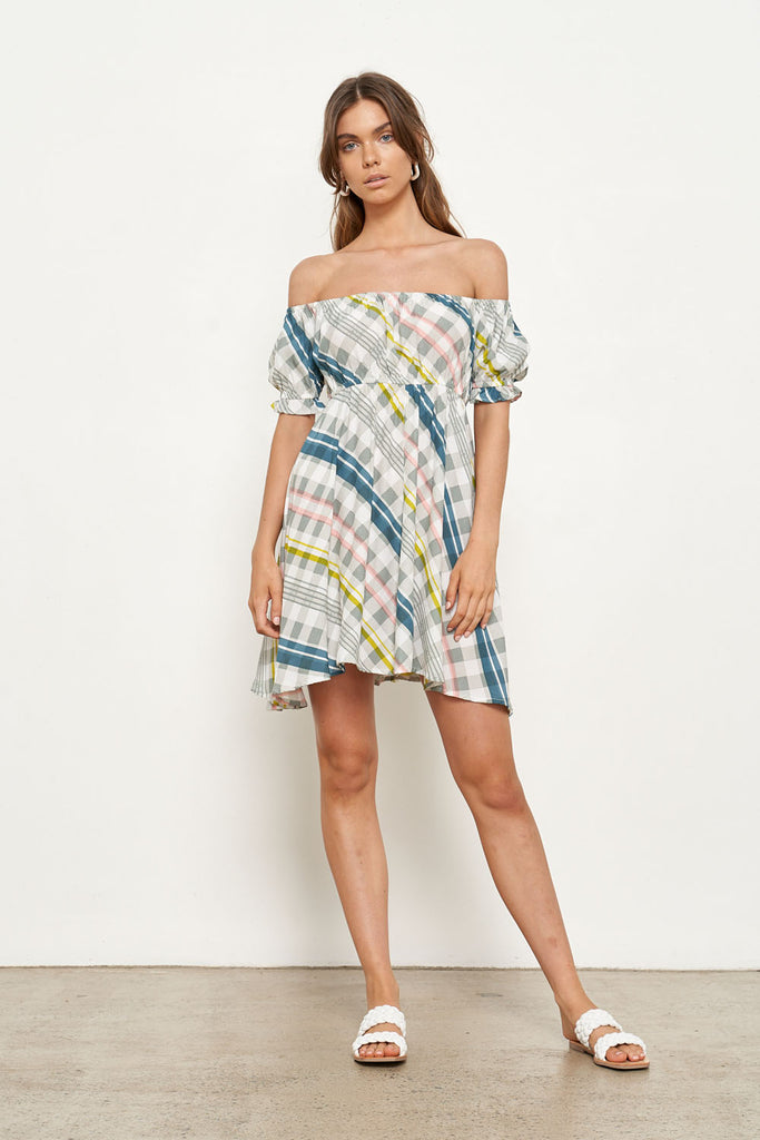 Austin Dress - Provence Plaid