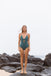 Midnight In Paris One Piece - Teal Rib