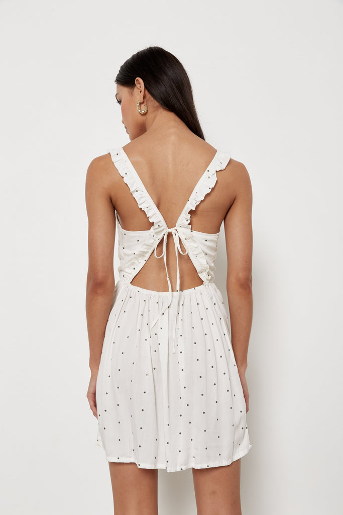 Lilah Dress - Moss Baby Dot