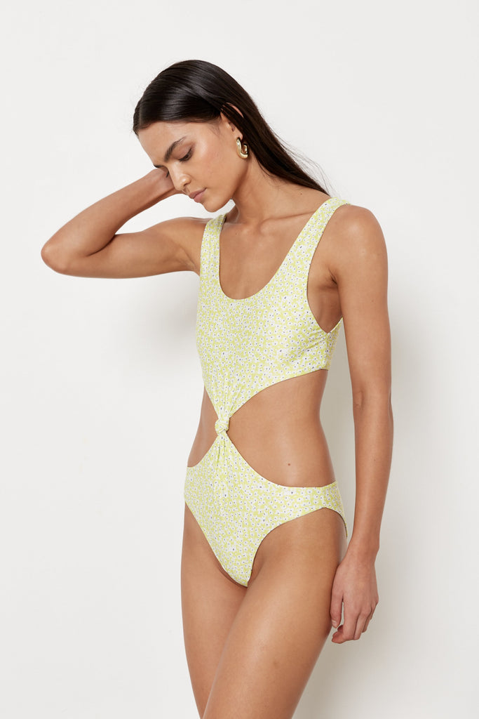 Tulum One Piece - Lime Wildflower - Eco