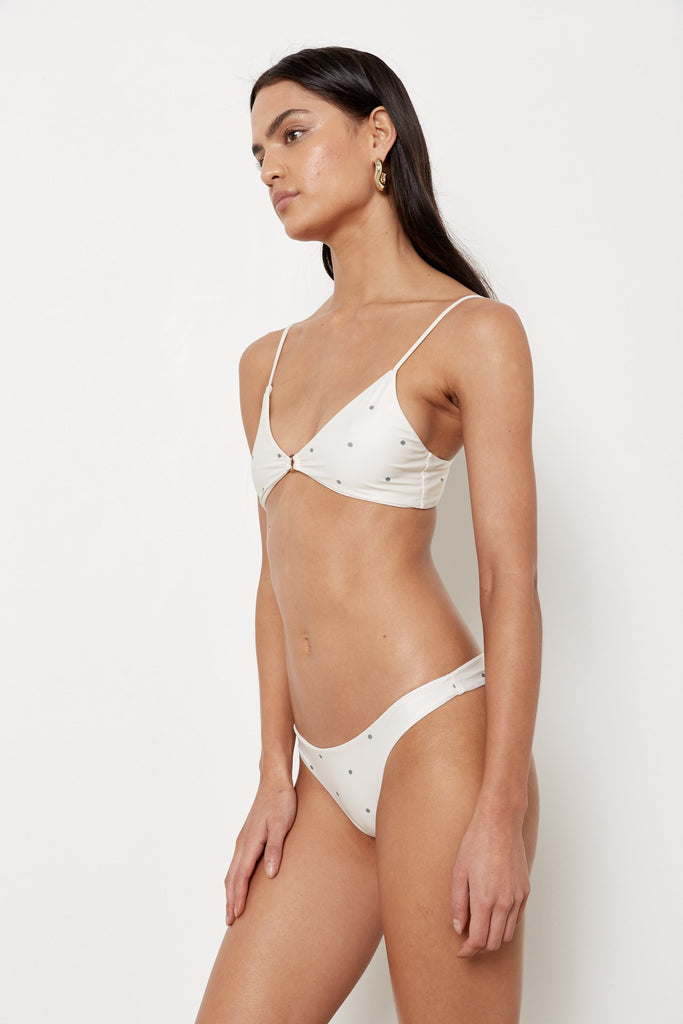 Soleil Top - Moss Baby Dot - Eco