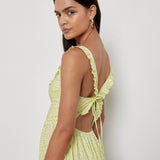 Lilah Dress - Lime Wildflower