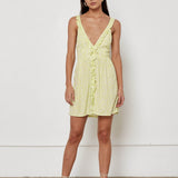 Lilah Dress - Lime Wildflower