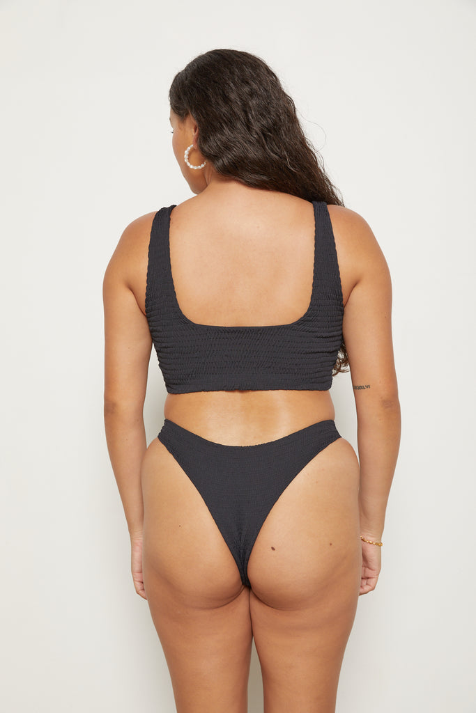 Pixie Top - Eco Black Rib