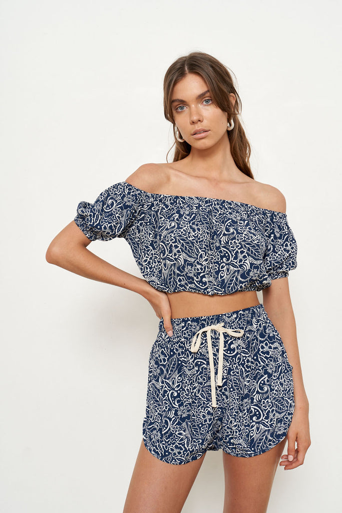Parlour Shorts - Indigo Batik