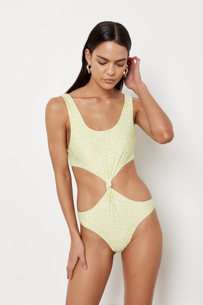 Tulum One Piece - Lime Wildflower - Eco