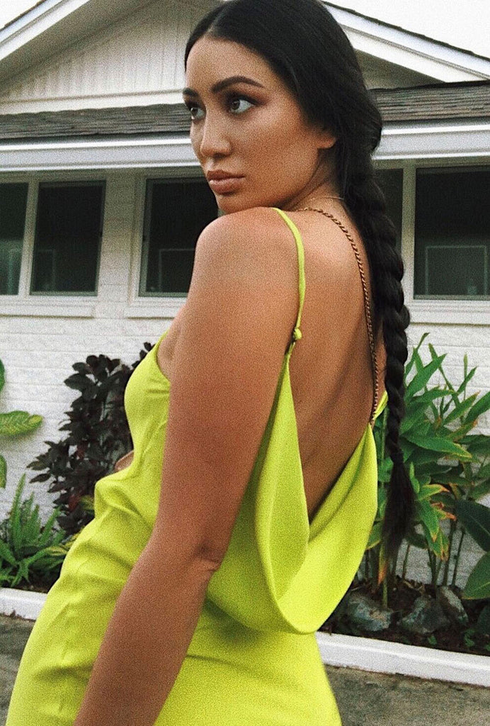 Diana Dress - Citron - Silk
