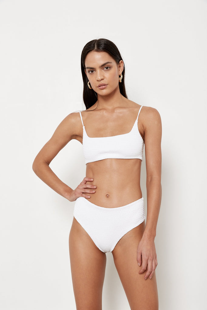 Alice Top - Eco White Rib